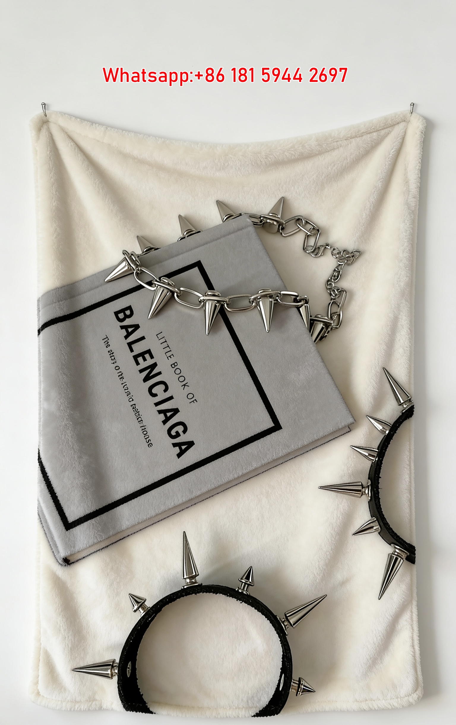Balenciaga Concrete Sign Print Flannel Throw Blanket BA360